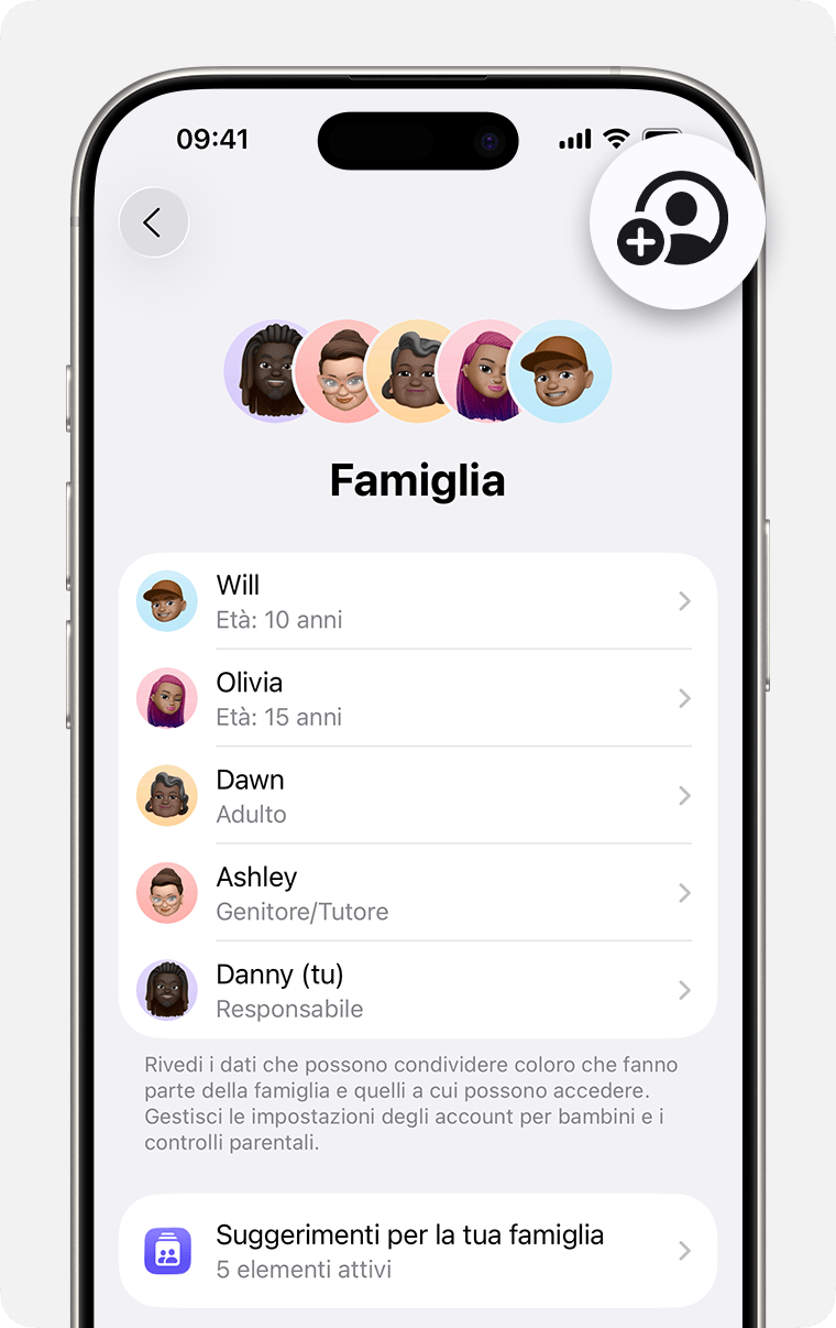 Apple aile ayarları ekranı